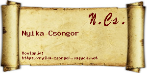 Nyika Csongor névjegykártya